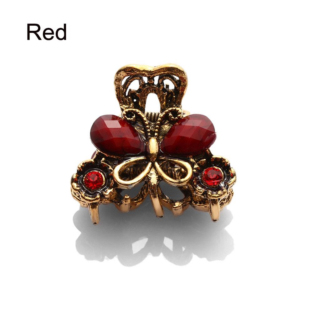 Ladies Retro Vintage Women Girls Resin Hairpins Jewelry Claw Mini Butterfly Hair Clip