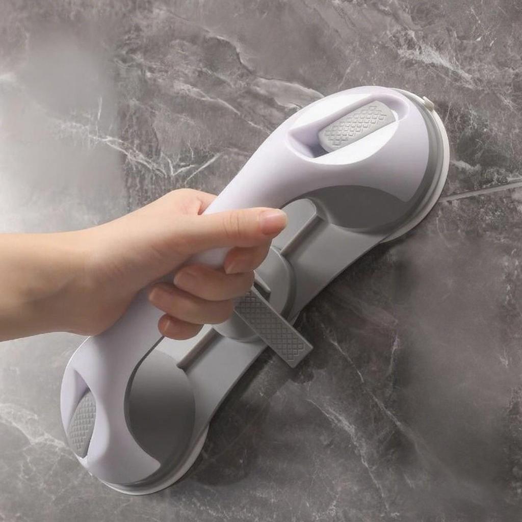 Shower Handle Suction Shower Grab Bar for Seniors Removable Grip Handrails Bathroom Accessories for Adults Handicap Disabled