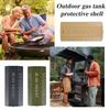 Защитный чехол для бензобака на открытом воздухе, прочный металлический, легкий, для кемпинга, пикника, барбекю, приготовления пищи, топливный баллон, защитный чехол для канистры бензобака