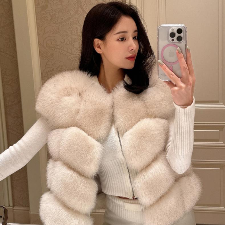 Ns wind fox fur vest fur coat new women's clothing genuine luxury haute couture Internet celebrity purchasing