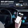 4K Triple Dash Cam GPS Front Inside and Rear 3CHs WiFi Car Camera with APP Control Night Vision 24H Parking Mode Loop Recording