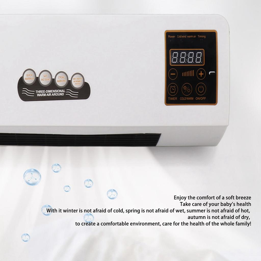 Настенный нагревательный аппарат двойного назначения, высокоэффективный широкоугольный мобильный небольшой воздухонагреватель, вилка стандарта США, 110 В
