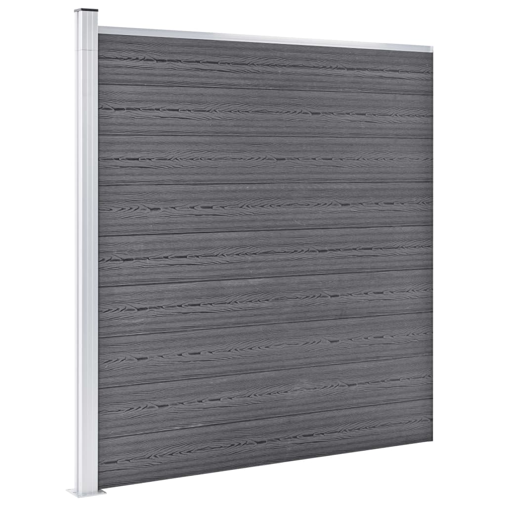 Garden Fence WPC 1045 x 186 cm Grey