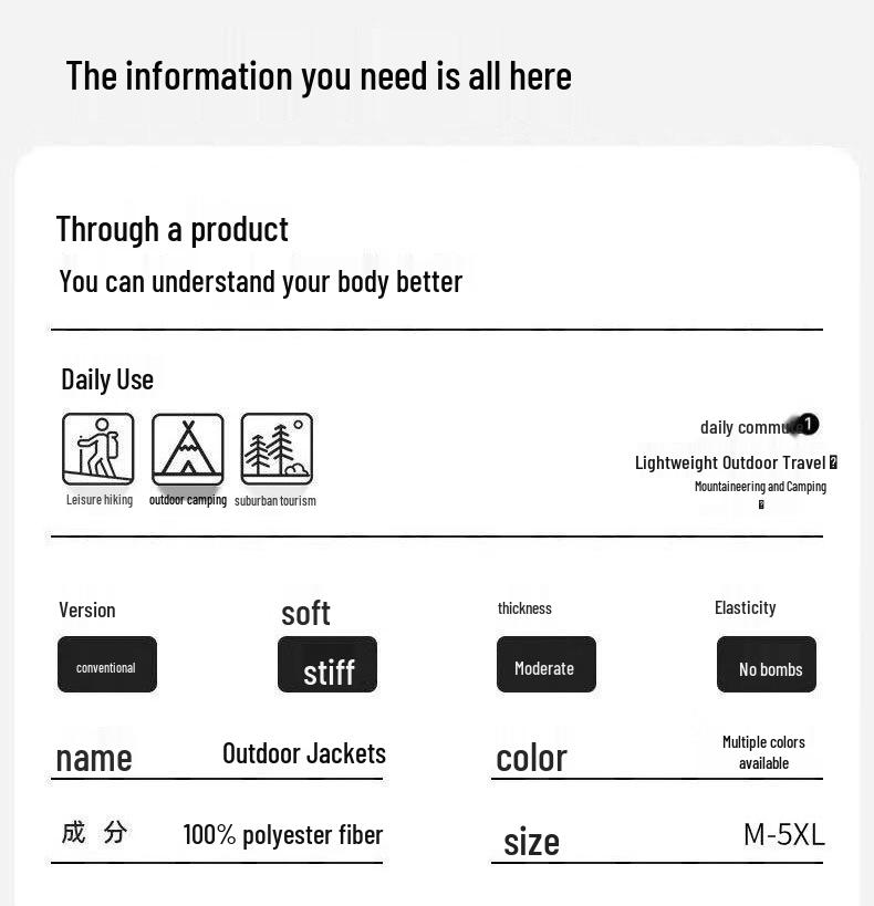 JEEP SPIRIT Men's Outdoor Hooded Windbreaker Jacket