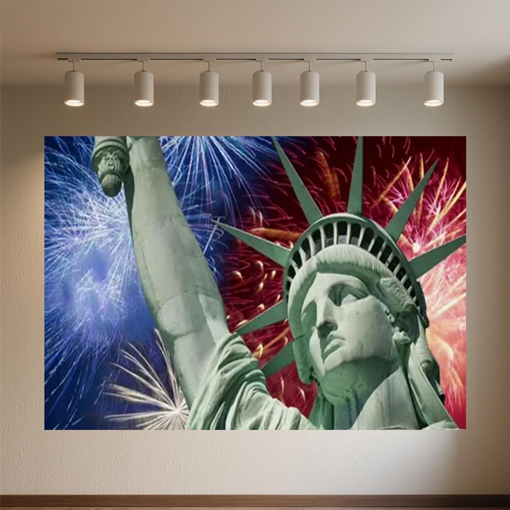 US July 4 Independence Day Background Celebration USA Flag 4th of July Independence Day Portrait Banner Decor Background Photo