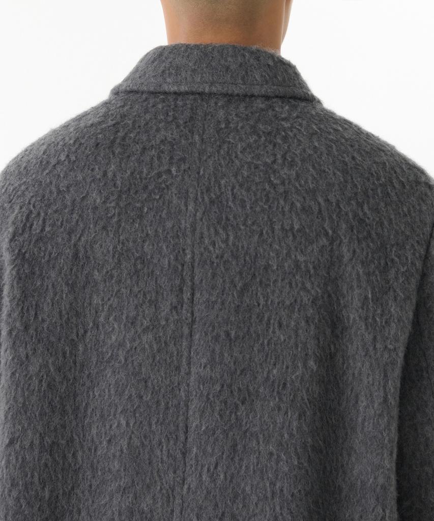 Musinsa Standard Hairy Alpaca Blend Oversized Balmacaan Coat [Grey]