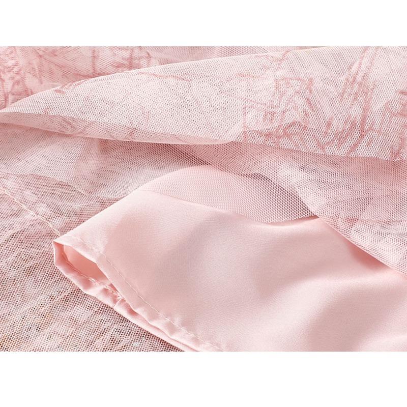 DIMANAF 2025 Летние женские юбки Винтажные эластичные плиссированные элегантные длинные юбки Новые кружевные синие юбки с высокой талией