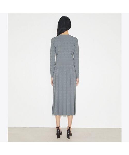 Tolibeochi T-Shirt Monogram Jacquard Skirt - Dark Grey