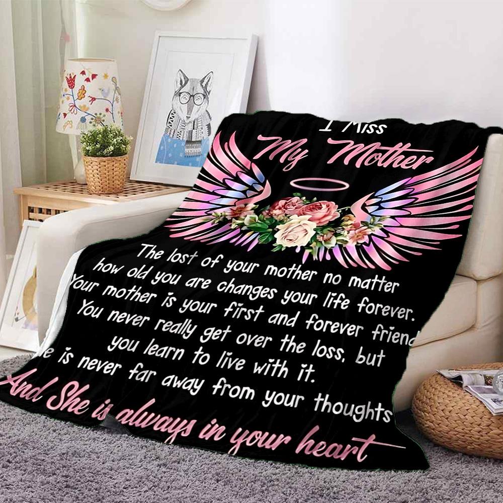 1pc Mother's Love Keepsake Blanket - Perfect Gift for Birthdays, Christmas & Halloween- Soft, Warm & Versatile yy250909194