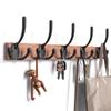 Wooden Coat Rack Wall Mount with 5 Hooks Home Decor Entryway Wall Hooks Coat Hanger for Hanging Towel Clothes Hat Key Holder