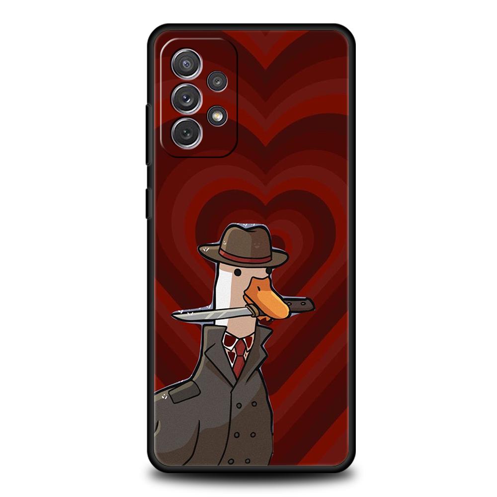 Чехол для телефона с рисунком утки для Samsung A24 A12 A14 A32 A50 A70 A20E A20S A10 A10S A22 A30 A40 A34 A54 A42 A52 5G A02S A04s A72