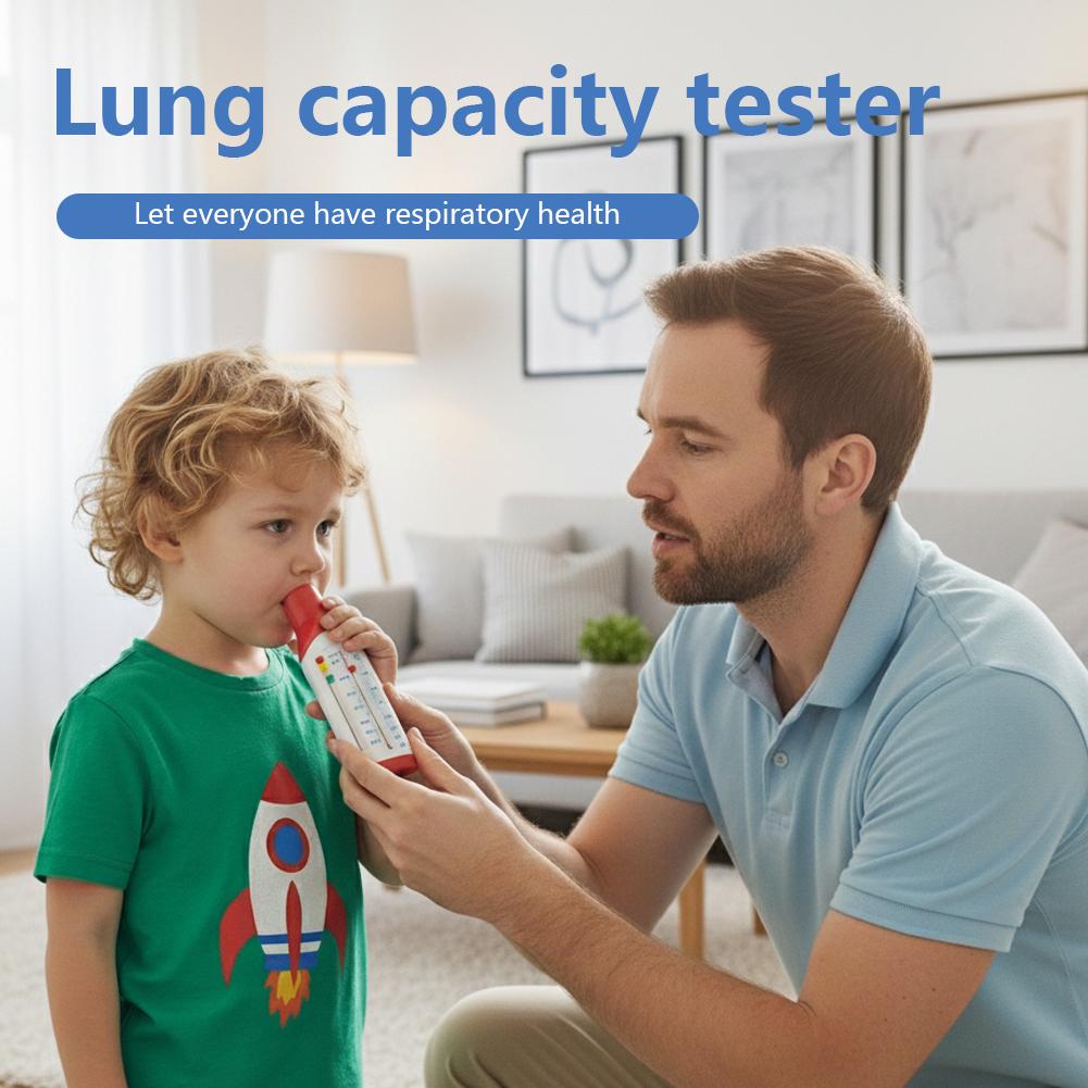 Portable Asthma Peak Flow Meter - Respiratory Flow Rate Monitor Lung Function Test Device for Adults Children Mass Air Flow 3