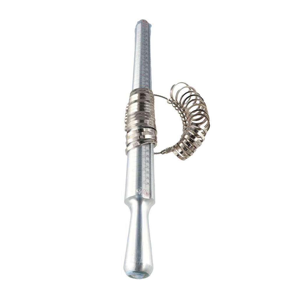 Прочный инструмент для измерения оправки колец с измерителем пальцев для измерения размеров ювелирных изделий