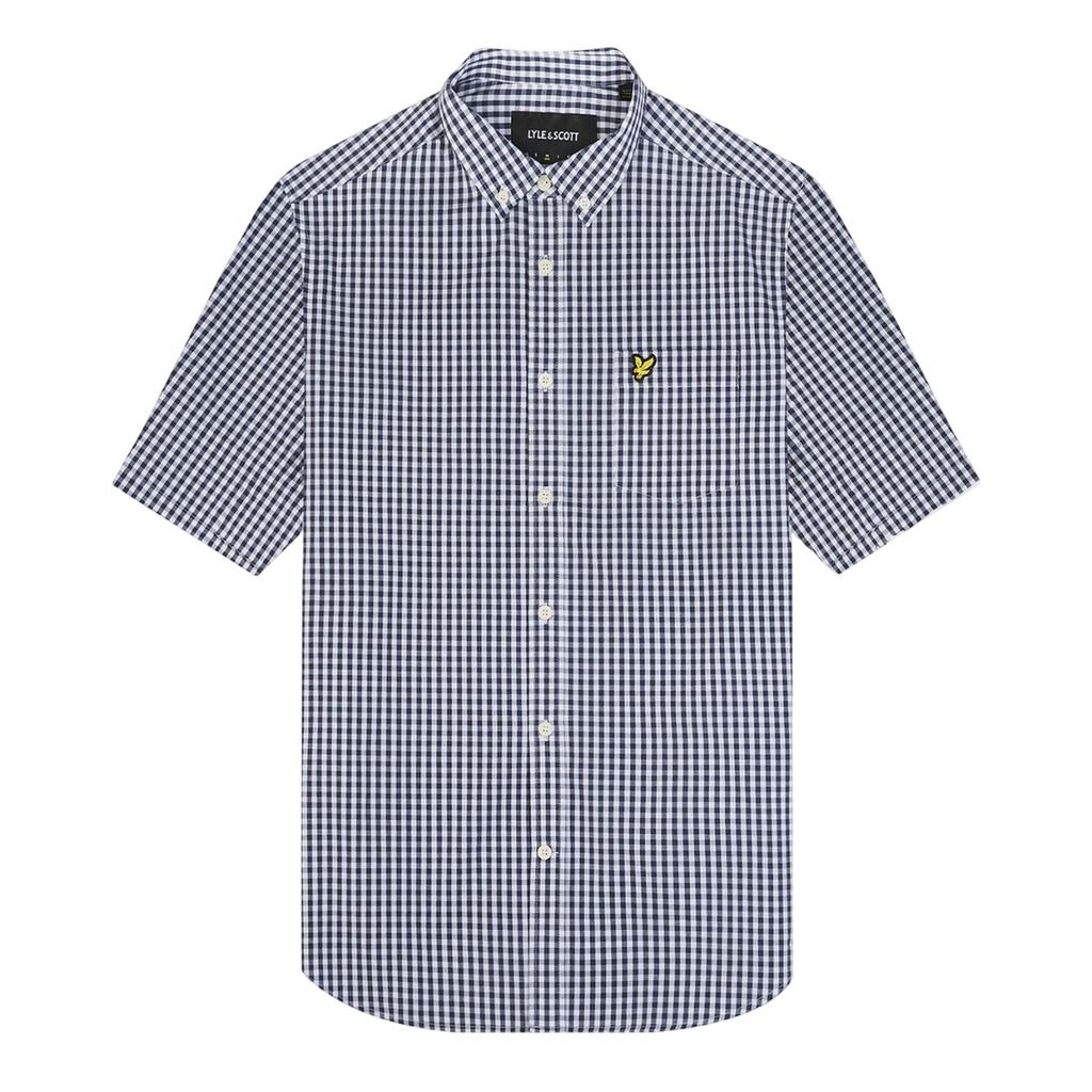 Lyle & Scott Mens Gingham Slim Short-Sleeved Shirt