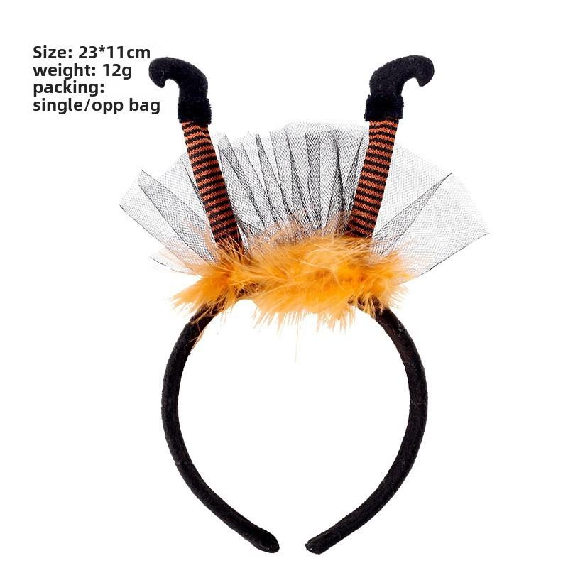 Kid And Adult Halloween Headband With Witch Legs Fabric Construction Suitable For Parties And Gifting
