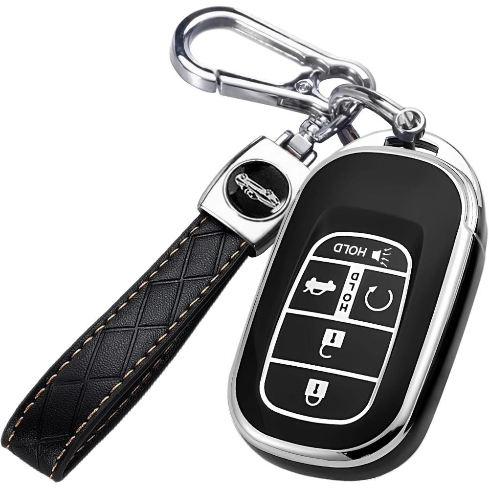 Подходит для брелка Honda (с цепочкой ключей), совместим с Accord Civic CR-V HR-V Passport Premium TPU брелок