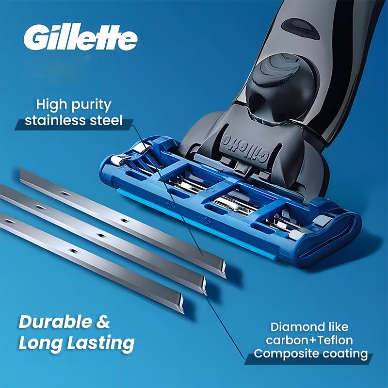 Gillette Mach 3 Turbo Razor 1 Handle 2 Blades Men's Shaving Razor with Floating Razor Head Shaver