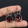 Garnet Jewelry, 999 Copper Wire Wrapped Earrings, Handmade Gemstone Jewelry Earrings For Memorial Day