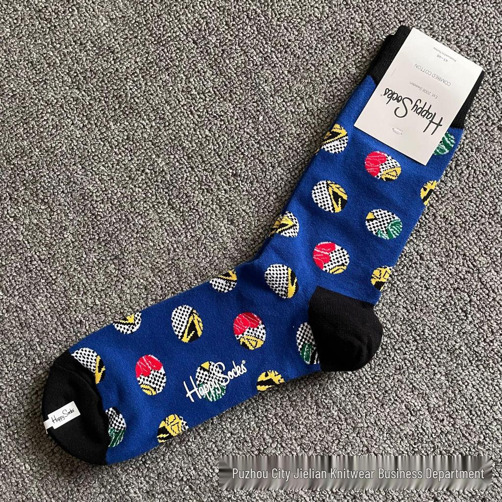 Hippy Happy Мужские Универсальные Хлопковые Носки до Середины Икры Модные