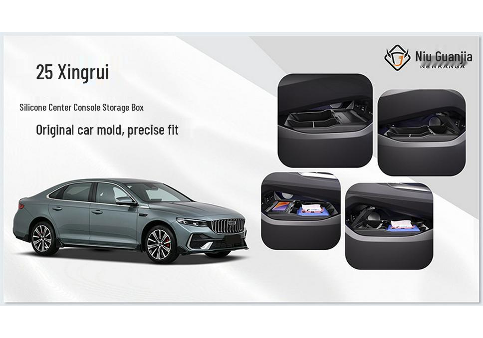 Geely Xingrui Center Console Organizer: Fits 25 Models, Xiaolong MAX Storage Box for Car Accessories Modification