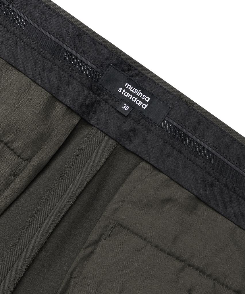 MUSINSA STANDARD Heavyweight Fleece-Lined Wide Hidden Elastic Waist Slacks [Van Dyke Brown]