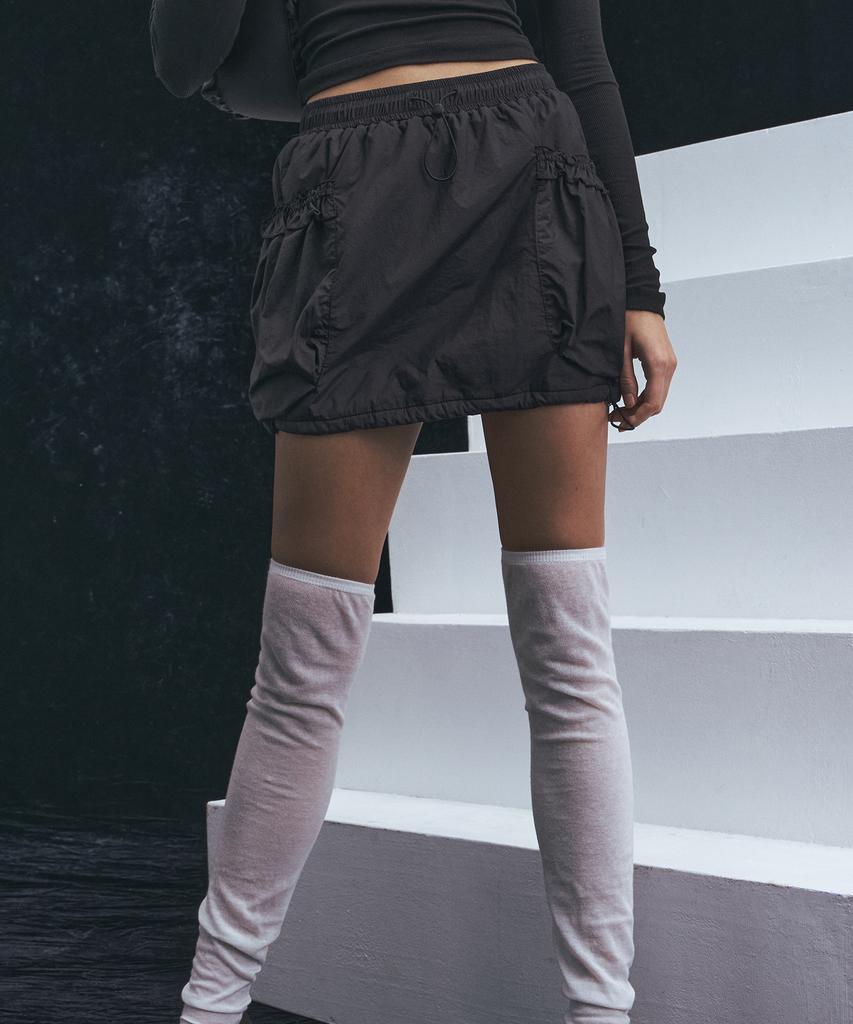 GROVE Grvr Sports_Frill Banding Skirt_Black