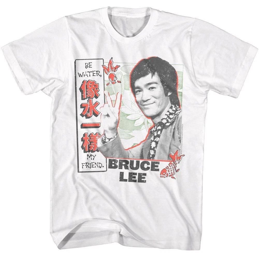 Bruce Lee Be Water Pond Scene White Icons Children's T-shirt