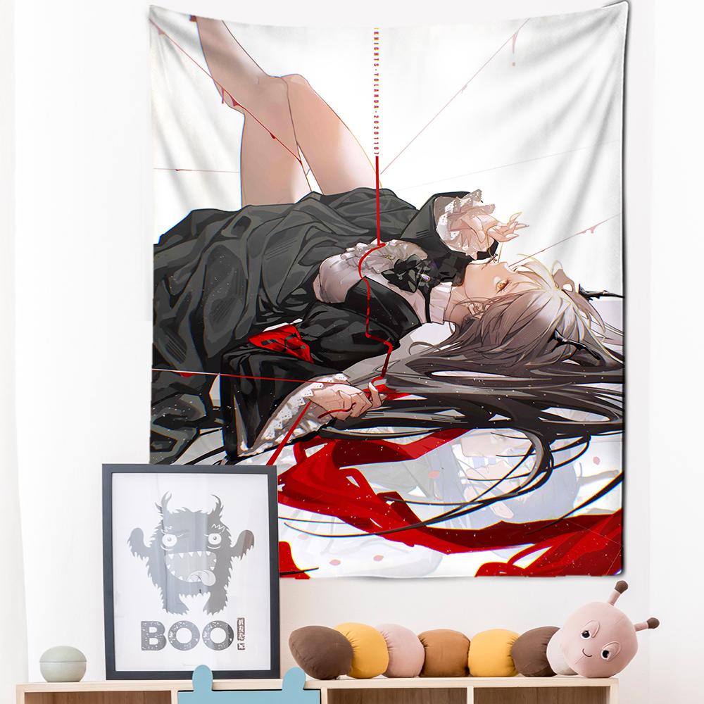 Японский анимационный гобелен, ковер с мандалой, мультяшный Таро, кимоно для девочек, настенный ковер, кавайное украшение, настенный ковер