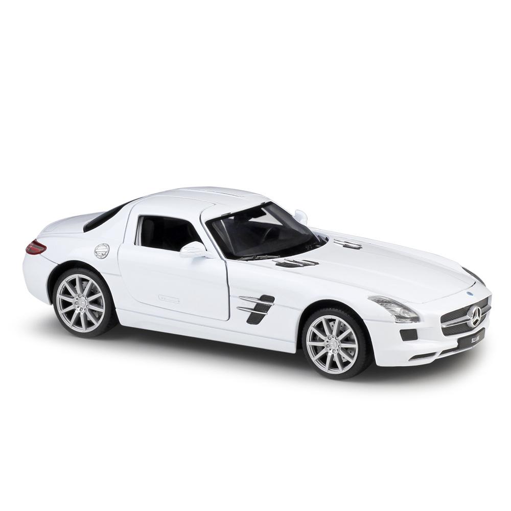Welly 1/24 Металлическая модель автомобиля Mercedes-Benz SLS AMG Литье под давлением и игрушечные транспортные средства Коллекционная игрушечная машина Подарки на день рождения для мальчика