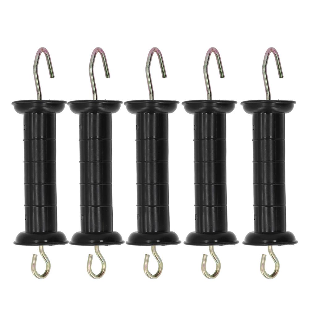 5Pcs Electric Fence Handle Insulated Gate Grip Bar with Metal Hook for Farm Pasture