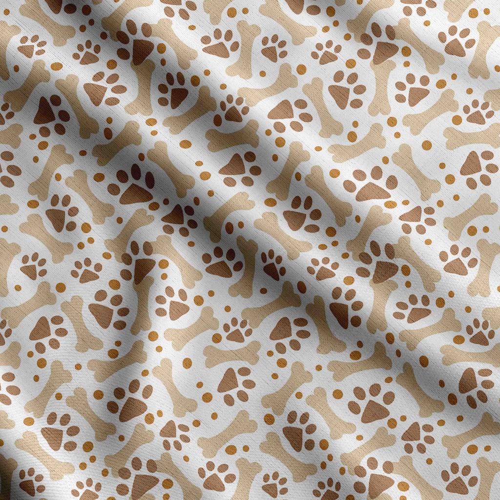 Soimoi Принт собаки, хлопковый батист, ткань для квилтинга, продаваемая во дворе, ширина 42 дюйма, хлопчатобумажная ткань средней плотности, швейные принадлежности, бежевый и