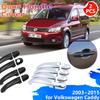 Car Chrome Carbon Fiber Door Handle for Volkswagen VW T5 T6 Transporter Caddy 2003~2015 Decoration Cover Trim Sticker