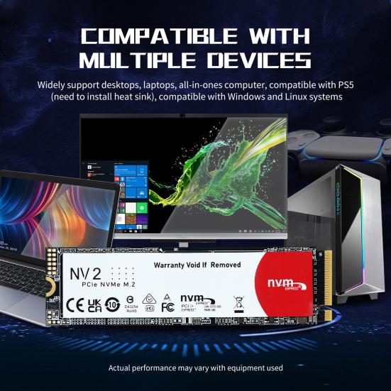 PCIe 4.0 M.2 NVMe SSD Speed Up To 7300MB/s Read 6800MB/s Write 64/128/256GB 3D NAND PC Laptop Desktop Computer Internal Gaming Solid State Drive