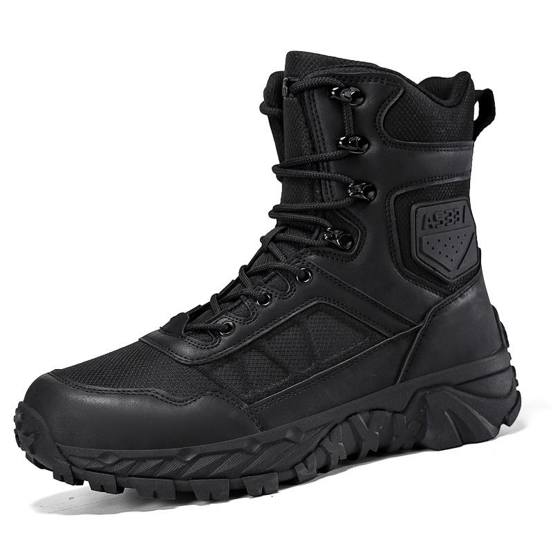 Мужские высокие тактические ботинки для улицы - Прочные, грязеотталкивающие, идеально подходят для пешего туризма и альпинизма