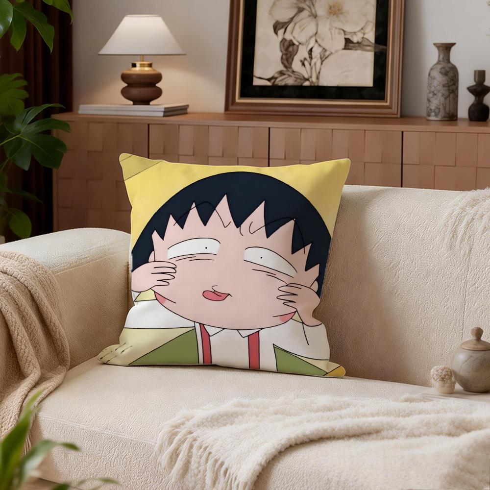Kids Chibi Maruko Chan Cushion Cover Cushion Cover Set 4Pcs 50X50 45X45 40X40 Pillowcase Decorative Sofa Home Decor