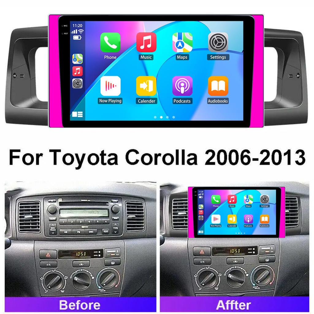 Для Toyota Corolla E130 E120 2000-2006 Android 13 Автомобильный Радио Мультимедийный Плеер Навигация GPS Carplay 2din Стерео DVD