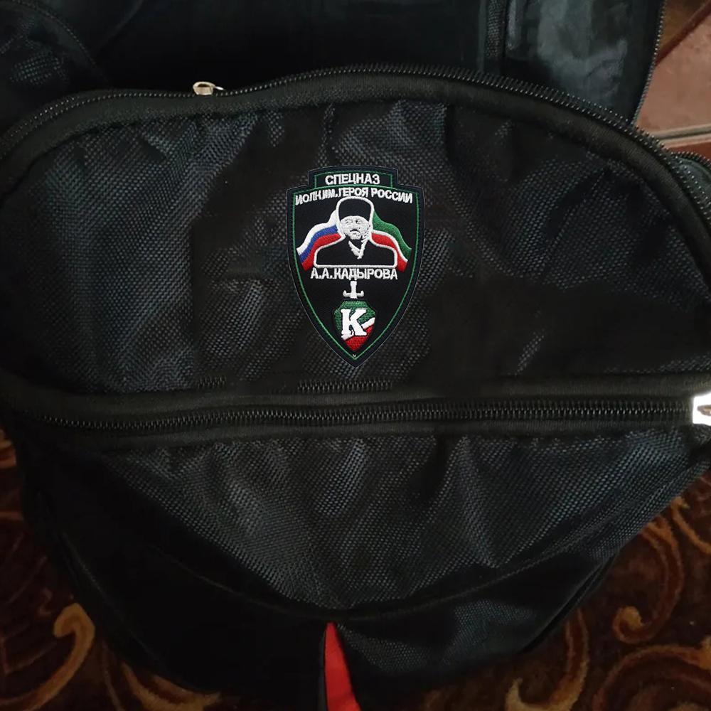 Вышивка, шлепанцы, нашивки, застежка-липучка Ahmat Strength с чеченским флагом, размер 7х10,5см