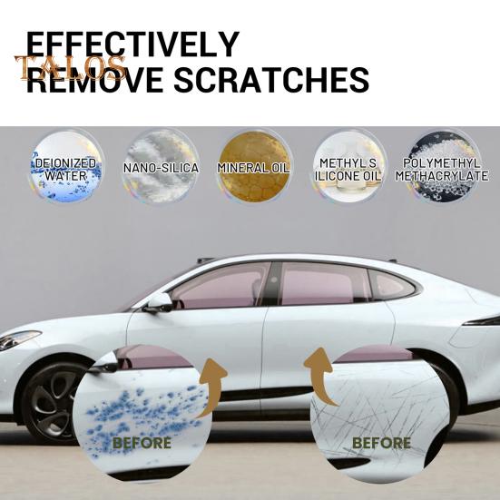 2/3 шт. Паста для ремонта царапин на автомобиле с губкой 100 мл Профессиональный набор для удаления царапин на транспортных средствах Полировочный воск для глубоких царапин