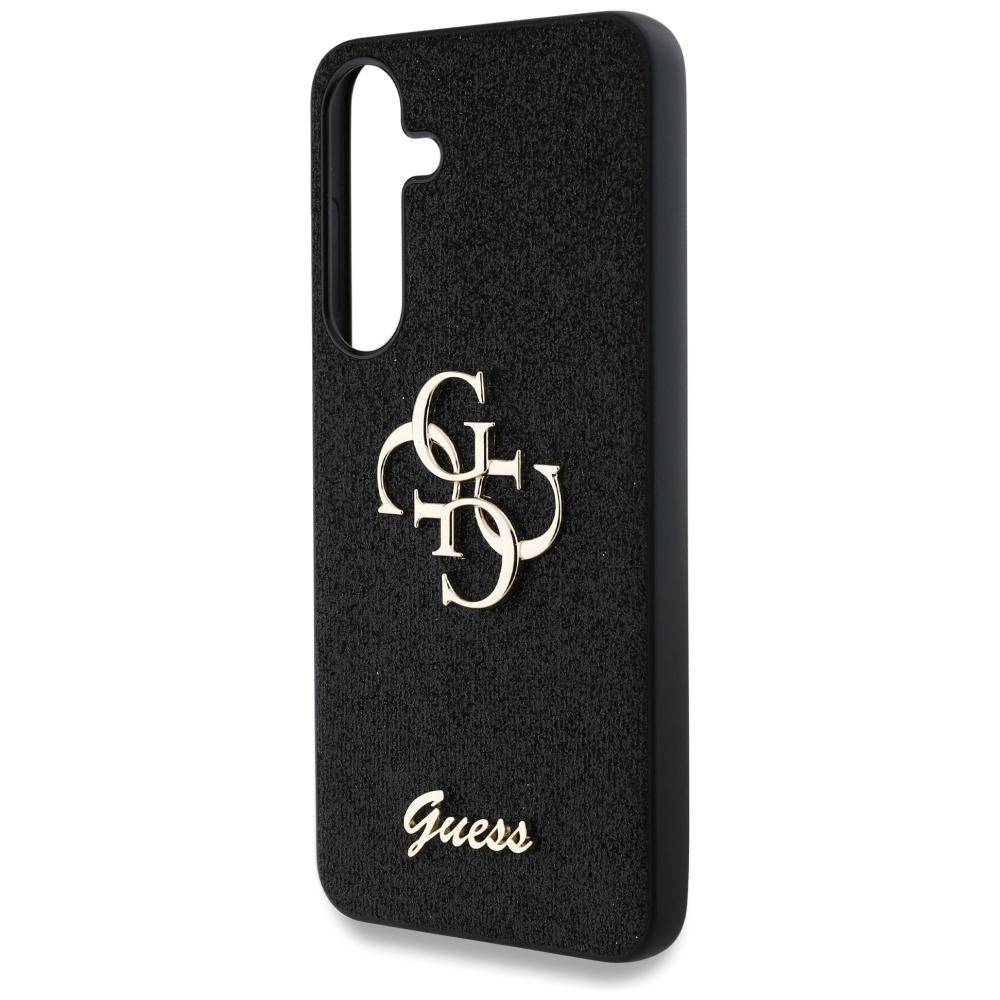 Etui Do Samsung Galaxy S25 Guess Glitter Metal Logo Czarne
