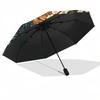 Mystical Mushroom Garden Theme Automatic Umbrella Compact 8-Rib Design Sturdy Construction Durable Umbrella Stylish Accessory