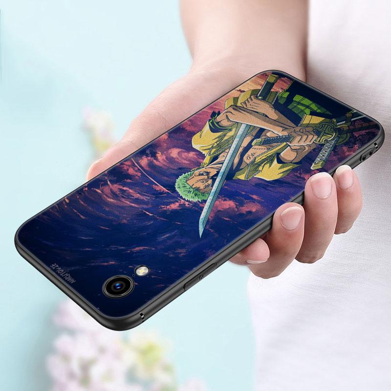 Чехол для телефона с изображением аниме Ророноа Зоро для Apple iPhone 14 13 12 Mini 11 Pro Max 7 8 XR X XS 7 8 Plus SE 2020 2022, черный мягкий чехол