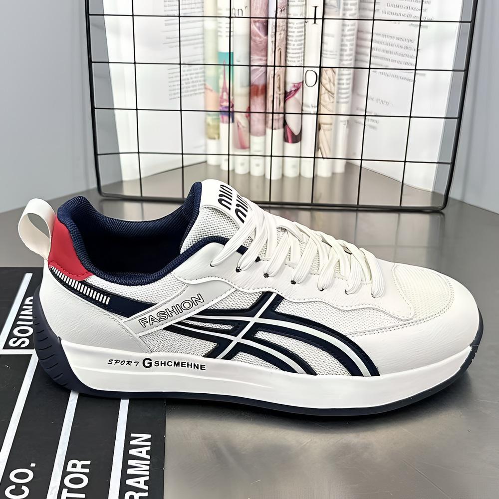 Повседневная обувь из дышащей сетки, весна 2025, новые мужские туфли, нескользящие и износостойкие, обувь Forrest Gump, мужские спортивные туфли на шнуровке