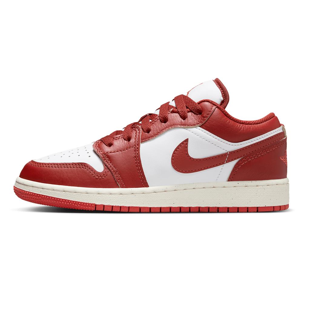 Jordan Air Jordan 1 Нескользящие Устойчивые к истиранию Низкие Винтажные Баскетбольные Кроссовки Женские Красные Белые FJ3465-160(Команда1302-)