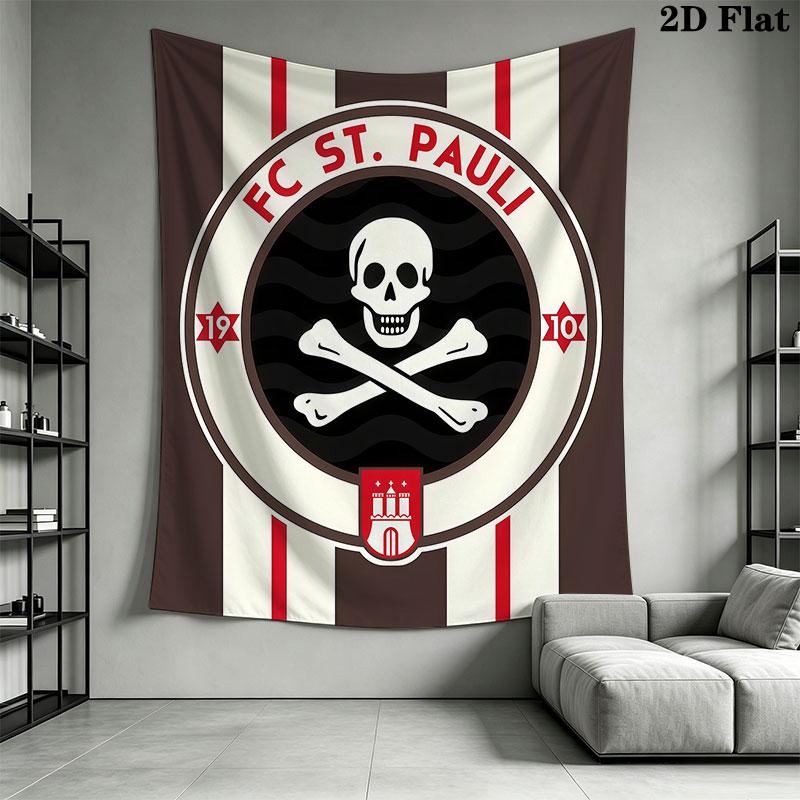 St. Pauli logo Wall Hanging Printed Fabric Blanket Decorative Tapestries for Bedroom Living Room Home Decor