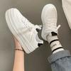 Белые туфли женские на толстой подошве повседневные спортивные туфли для сноуборда