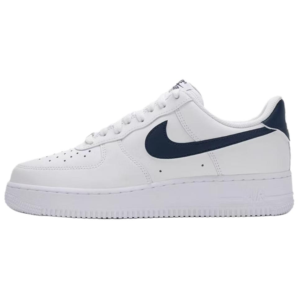 Nike Air Force 1 Spirit Child Cushioning Lightweight Breathable Skateboard Shoes Men's White Blue FJ4146-119(Team626-)