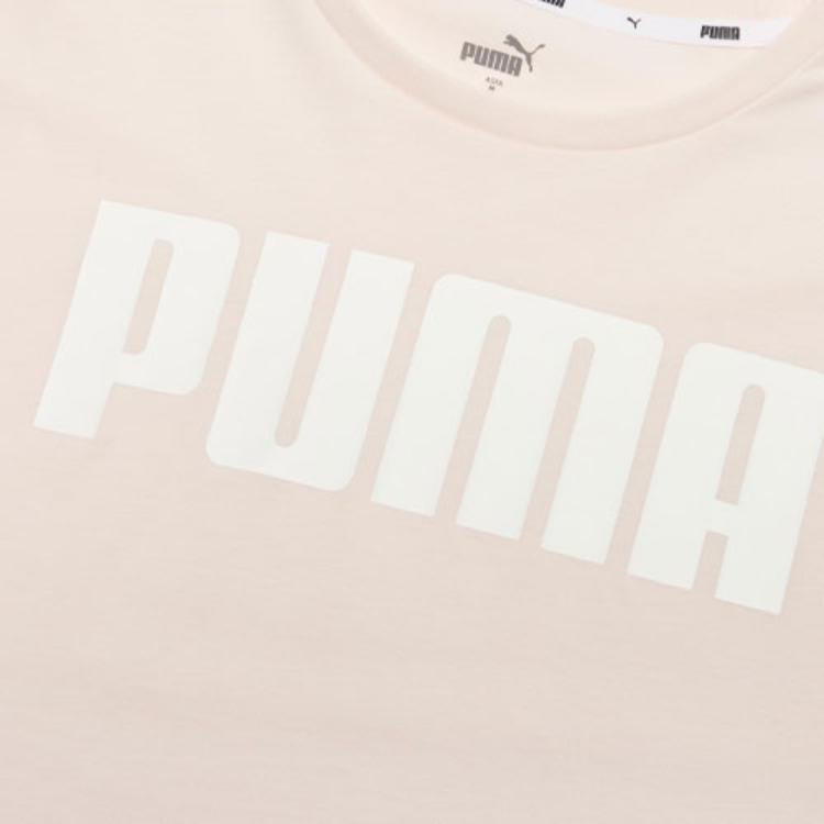 Puma Повседневная футболка с круглым вырезом и коротким рукавом, женские топы, розовая 584427-17
