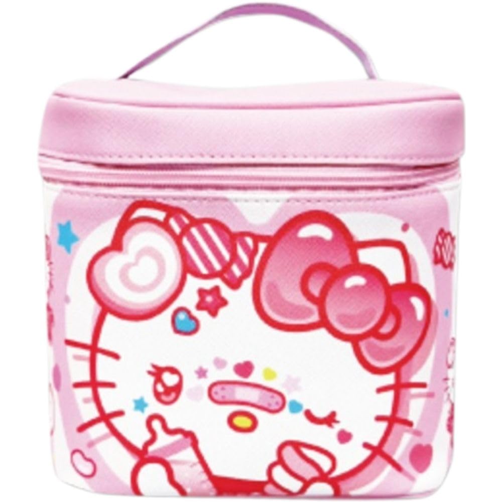 Hatayama Shoji Sanrio Mirrored Vanity Pouch, Decora, Hello Kitty, Approx. H17 X W17 X D17cm, 34203145