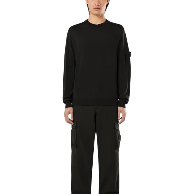 STONE ISLAND Свитер с круглым вырезом свободного кроя серии Ghost Мужской свитер 8115566FC-V0029
