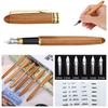 0.7mm-2.9mm Art Fine Nib Calligraphy Stationery Broad Stub Bamboo Fountain Pens Chisel-pointed